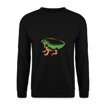 Reptile Iguana Pet Lovers Poison - Unisex Sweatshirt - black - Front - Alina (178cm) & Michal (187cm)