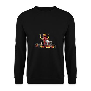 Go Kart Champion. Defending champion Gift - Unisex Sweatshirt - black - Front - Alina (178cm) & Michal (187cm)