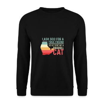 A Ragdoll Cat Friendly Person Gift - Unisex Sweatshirt - black - Front - Alina (178cm) & Michal (187cm)