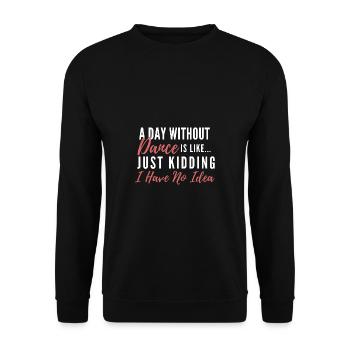 dance - Unisex Sweatshirt - black - Front - Alina (178cm) & Michal (187cm)