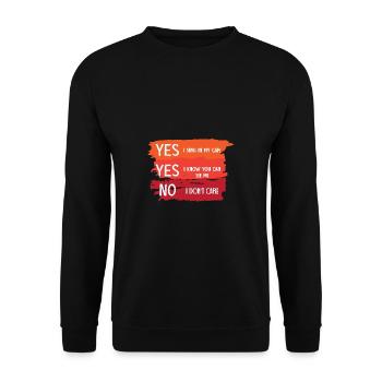 Yes, I sing artist gift - Unisex Sweatshirt - black - Front - Alina (178cm) & Michal (187cm)