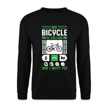 Pour faire du vélo - Sweat-shirt Unisexe - noir - Devant - Alina (178cm) & Michal (187cm)