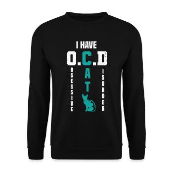 Chats Chat Chat Chat Chat Maman Mignon - Sweat-shirt Unisexe - noir - Devant - Alina (178cm) & Michal (187cm)