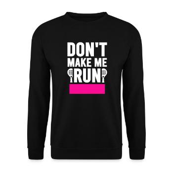 Don't make me Run Padel Women's Padel Tennis - Unisex Sweatshirt - black - Front - Alina (178cm) & Michal (187cm)