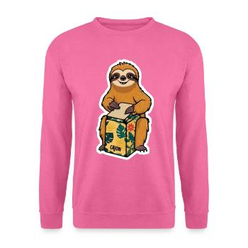 Batteur de cajon - Sweat-shirt Unisexe - rose - Devant