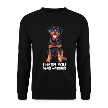 Rottweiler - Sweat-shirt Unisexe - noir - Devant - Alina (178cm) & Michal (187cm)