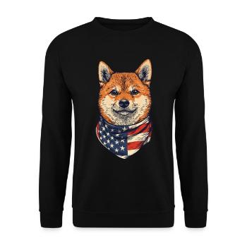 Shiba Inu - Unisex Pullover - Schwarz - Vorne - Alina (178cm) & Michal (187cm)