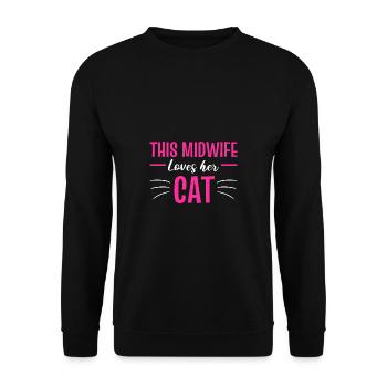 Aime son chat chat maman cadeau - Sweat-shirt Unisexe - noir - Devant - Alina (178cm) & Michal (187cm)
