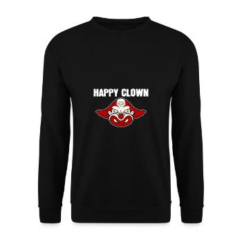 Happy Clown Happy Person Poison - Unisex Sweatshirt - black - Front - Alina (178cm) & Michal (187cm)
