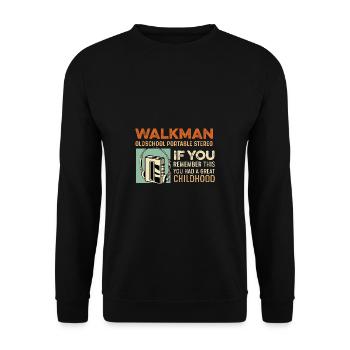 Great Childhood Musician Gift - Unisex Sweatshirt - black - Front - Alina (178cm) & Michal (187cm)