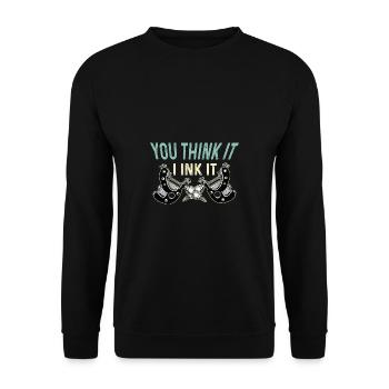 I ink it artist or creator poison - Unisex Sweatshirt - black - Front - Alina (178cm) & Michal (187cm)