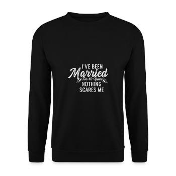 Nothing scares me Humorous person poison - Unisex Sweatshirt - black - Front - Alina (178cm) & Michal (187cm)