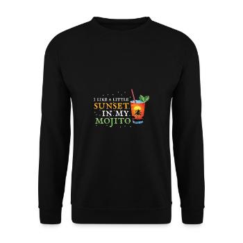 Petit cadeau de nageur au coucher du soleil - Sweat-shirt Unisexe - noir - Devant - Alina (178cm) & Michal (187cm)