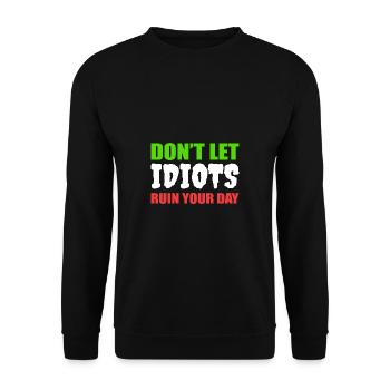 Ruin Your Day Sarcastic Person Poison - Unisex Sweatshirt - black - Front - Alina (178cm) & Michal (187cm)