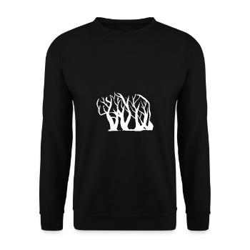Arbre Ours Amoureux de la Nature Poison - Sweat-shirt Unisexe - noir - Devant - Alina (178cm) & Michal (187cm)