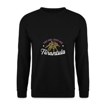 Aime Tarantula Arachnophiles. Cadeau - Sweat-shirt Unisexe - noir - Devant - Alina (178cm) & Michal (187cm)