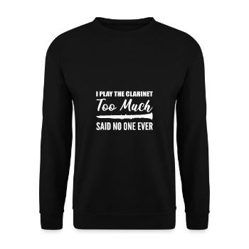 Jouez le cadeau amateur de clarinette - Sweat-shirt Unisexe - noir - Devant - Alina (178cm) & Michal (187cm)