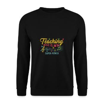Mon superpouvoir, le poison du professeur de musique - Sweat-shirt Unisexe - noir - Devant - Alina (178cm) & Michal (187cm)