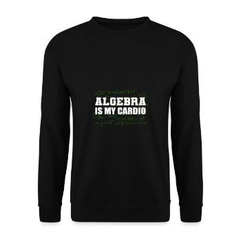 My Cardio Math -Major Gift - Unisex Sweatshirt - black - Front - Alina (178cm) & Michal (187cm)
