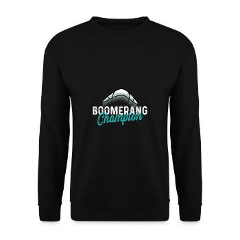 Boomerang -Champion Champion Geschenk - Unisex Pullover - Schwarz - Vorne - Alina (178cm) & Michal (187cm)