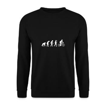 2561 Evolution Bike2 - Unisex Sweatshirt - black - Front - Alina (178cm) & Michal (187cm)