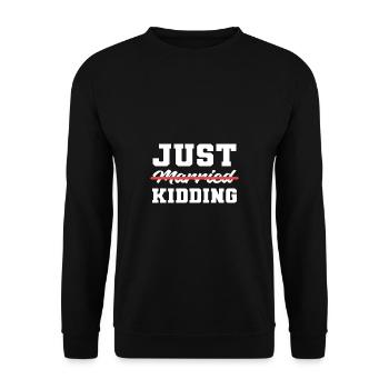 Joking comedian gift - Unisex Sweatshirt - black - Front - Alina (178cm) & Michal (187cm)