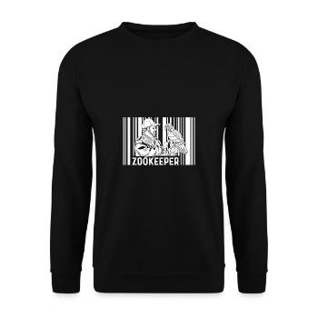 Zookeeper Retro Zoologe Geschenk - Unisex Pullover - Schwarz - Vorne - Alina (178cm) & Michal (187cm)