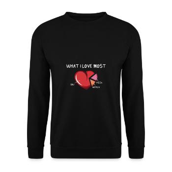 De préférence un cadeau de petit ami ou de petite amie - Sweat-shirt Unisexe - noir - Devant - Alina (178cm) & Michal (187cm)