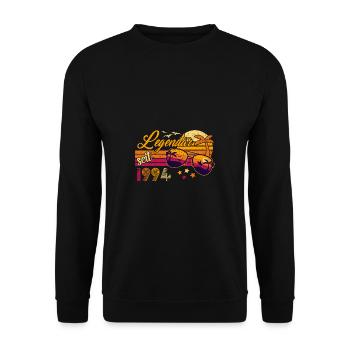 Legendär seit 1994 Vintage 27. Geburtstag Retro - Unisex Pullover - Schwarz - Vorne - Alina (178cm) & Michal (187cm)