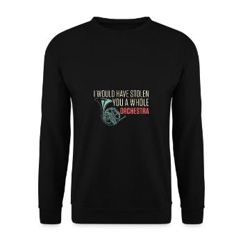 Ganzes Orchester Maestro Gift - Unisex Pullover - Schwarz - Vorne - Alina (178cm) & Michal (187cm)