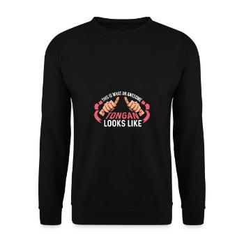 Super Tongan Beau Cadeau personne - Sweat-shirt Unisexe - noir - Devant - Alina (178cm) & Michal (187cm)