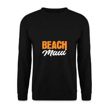 Strand Maui Tourist Geschenk - Unisex Pullover - Schwarz - Vorne - Alina (178cm) & Michal (187cm)