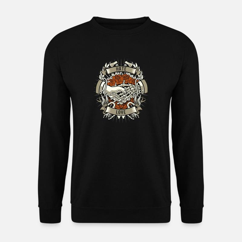 Hate and Love - Unisex Pullover - Schwarz