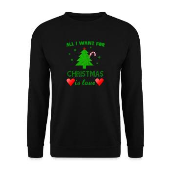 Noël amour - cadeau - Sweat-shirt Unisexe - noir - Devant - Alina (178cm) & Michal (187cm)
