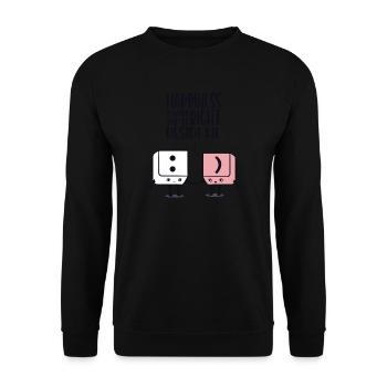 Bonne Saint Valentin cadeau amour de la Saint-Valentin - Sweat-shirt Unisexe - noir - Devant - Alina (178cm) & Michal (187cm)