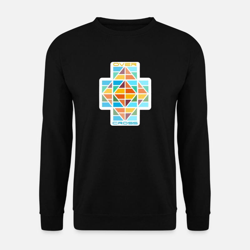 OVER CROSS WHITE - Unisex Sweatshirt - black