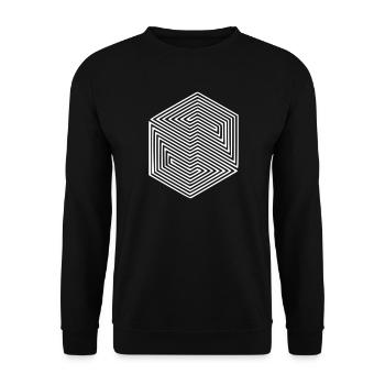 Illusion optical illusion hallucination spell - Unisex Sweatshirt - black - Front - Alina (178cm) & Michal (187cm)
