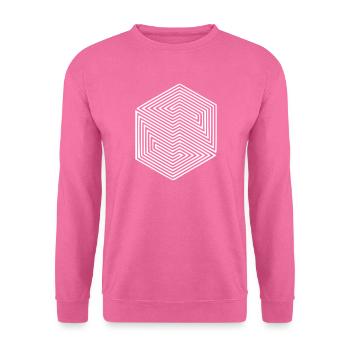 Illusion d'optique hallucination - Sweat-shirt Unisexe - rose - Devant