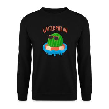Pastèque 1 - Sweat-shirt Unisexe - noir - Devant - Alina (178cm) & Michal (187cm)