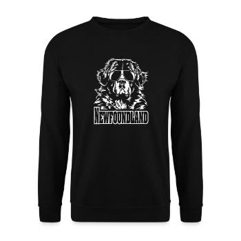 NEWFOUNDLAND cool Wilsigns dog dogs gifts - Unisex Sweatshirt - black - Front - Alina (178cm) & Michal (187cm)