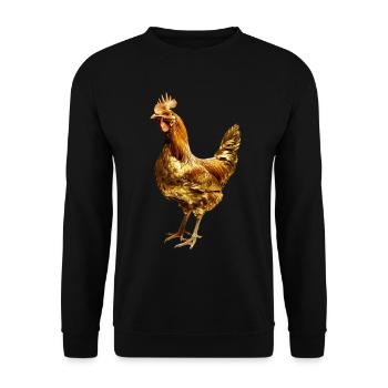 Chicken - Unisex Sweatshirt - black - Front - Alina (178cm) & Michal (187cm)