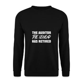 The legend has withdrawn Pensioner Auditor - Unisex Sweatshirt - black - Front - Alina (178cm) & Michal (187cm)