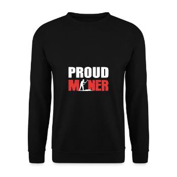 Stolzer Bergmann Hart arbeitende Person Gift - Unisex Pullover - Schwarz - Vorne - Alina (178cm) & Michal (187cm)