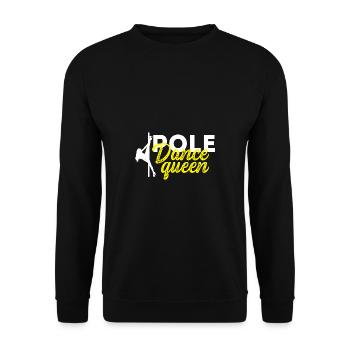 Pole Dance Queen Dance Choreographer Gift - Unisex Sweatshirt - black - Front - Alina (178cm) & Michal (187cm)