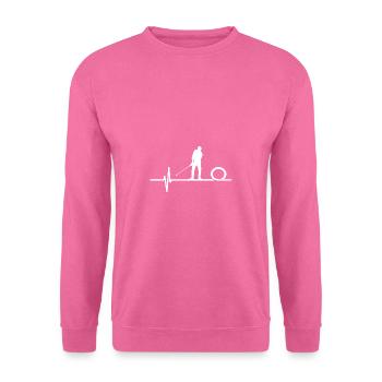 Golf Heart Line Putter Golf Ball - Unisex Sweatshirt - pink - Front