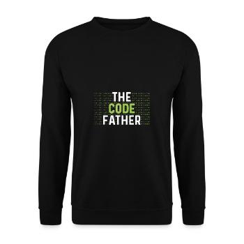 Der Code Vater. IT-Spezialist Gift - Unisex Pullover - Schwarz - Vorne - Alina (178cm) & Michal (187cm)