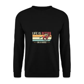 Better on horse rider poison - Unisex Sweatshirt - black - Front - Alina (178cm) & Michal (187cm)