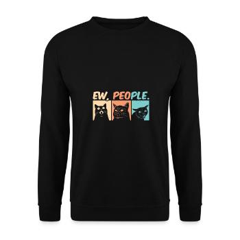EW, PEOPLE.. - Unisex Sweatshirt - black - Front - Alina (178cm) & Michal (187cm)