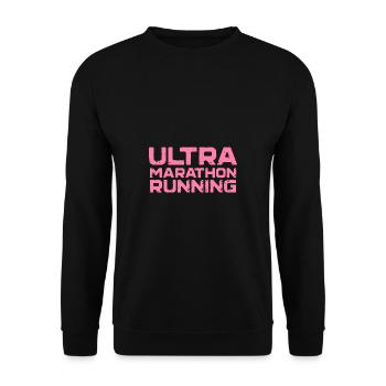 Ultramarathon running race ultra runner - Unisex Sweatshirt - black - Front - Alina (178cm) & Michal (187cm)