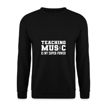 Mon superpouvoir professeur de musique Poison - Sweat-shirt Unisexe - noir - Devant - Alina (178cm) & Michal (187cm)